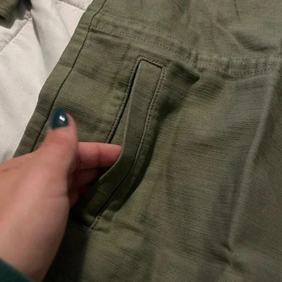 J Crew Utility Jacket Olive Green NWT Women’s Size XXL Cotton Blend Zip Up - Picture 10 of 11